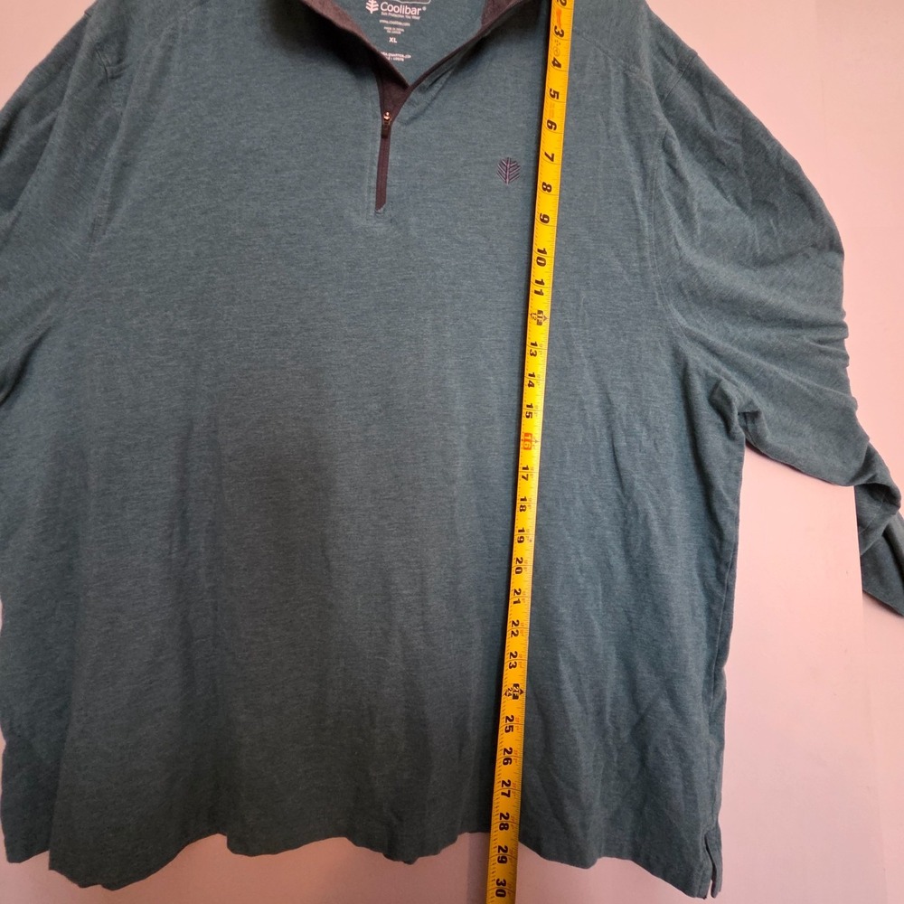 Coolibar Men's Quarter Zip Jacket UPF 50+ Size XL Blue Outdoors Sun Protection - Picture 4 of 11
